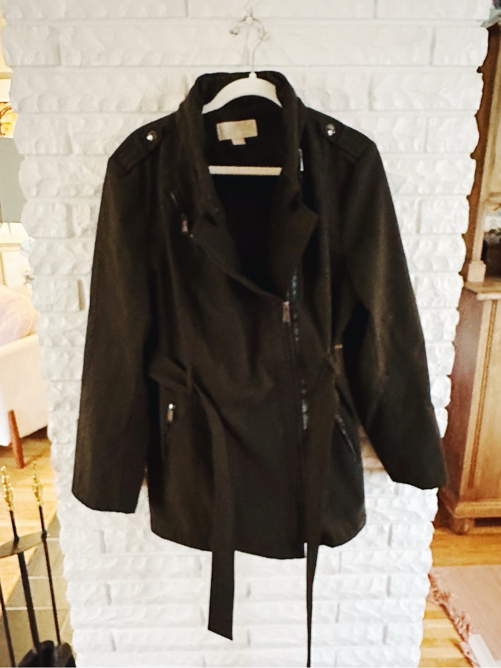 Michael Kors Hunter Gree Trench Coat with Waist Tie